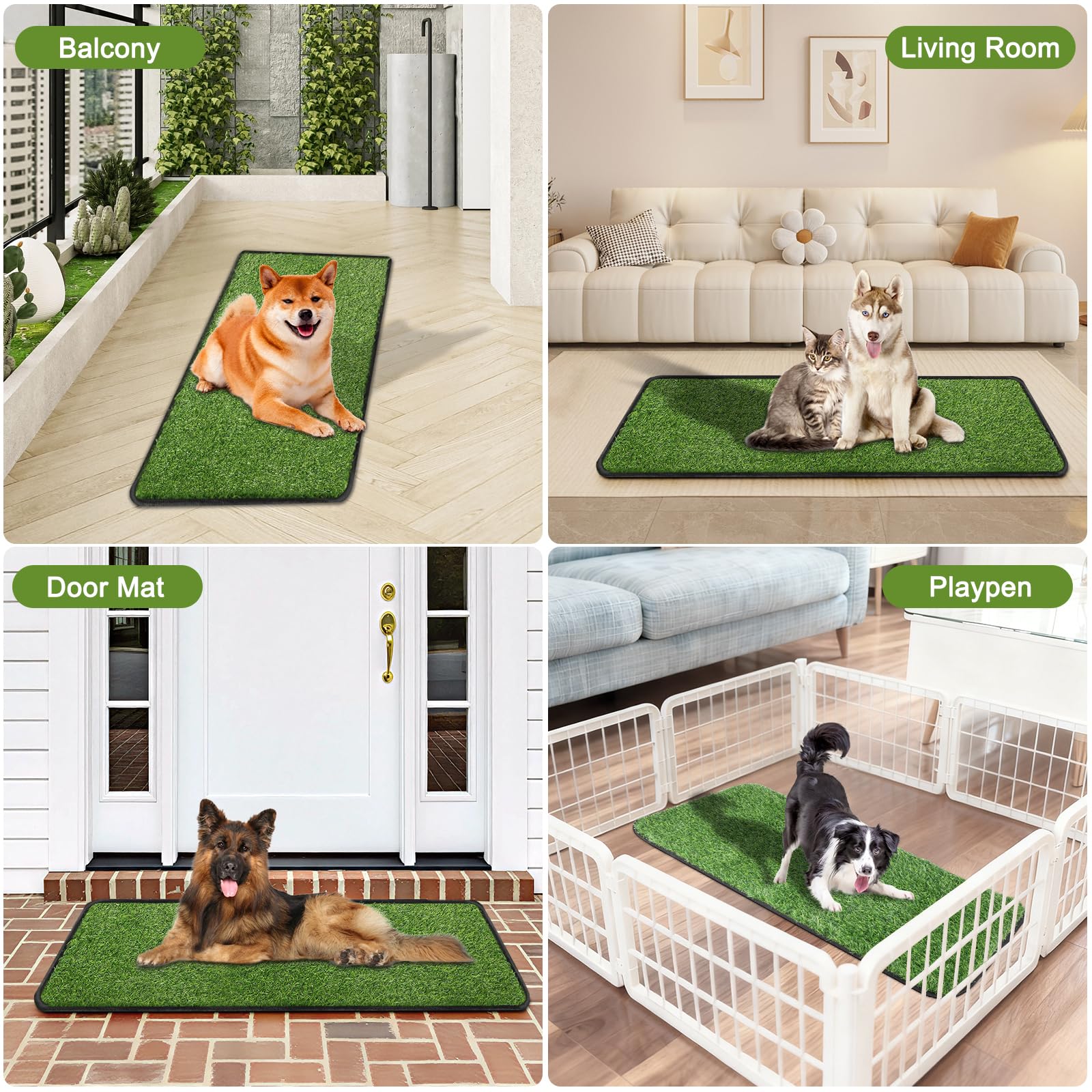InwodiTeki easy clean grass pad quick rinse and air dry