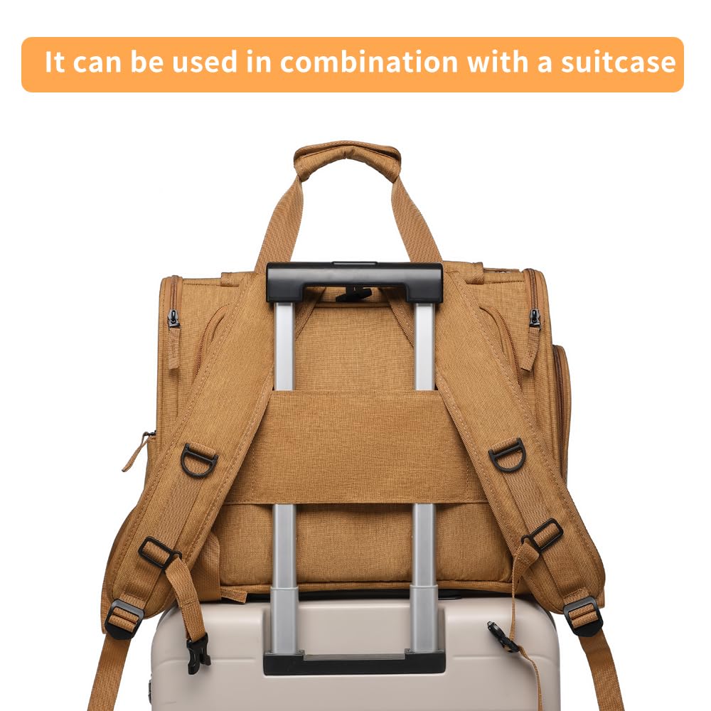 ioview brown pet backpack car-seatbelt compatibility for vehicle travel