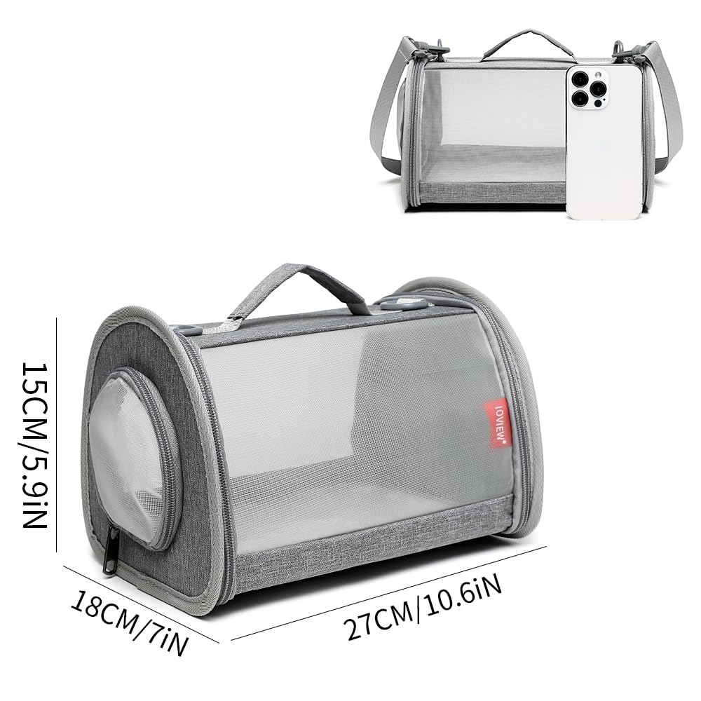 ioview guinea pig carrier side door provides easy access for your pet.