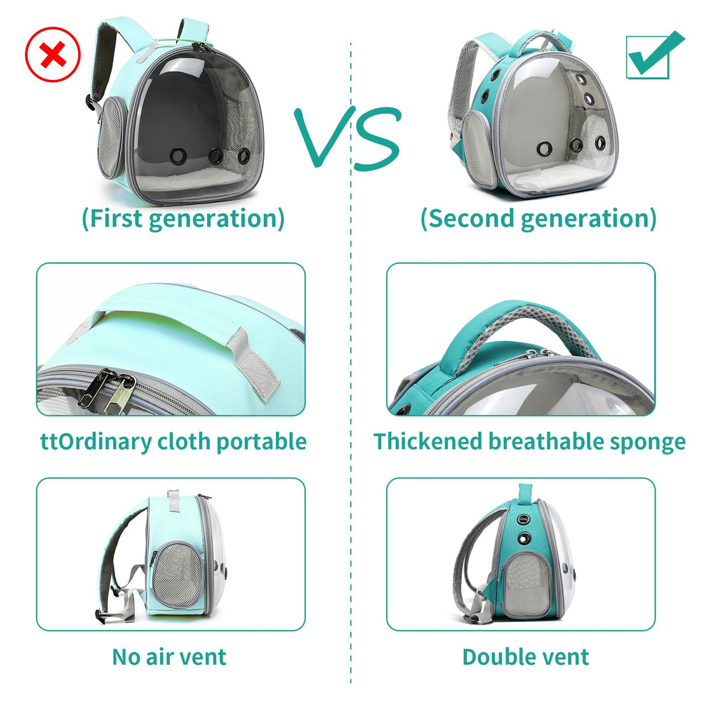 Ioview backpack shows a transparent window so your pet enjoys the view.