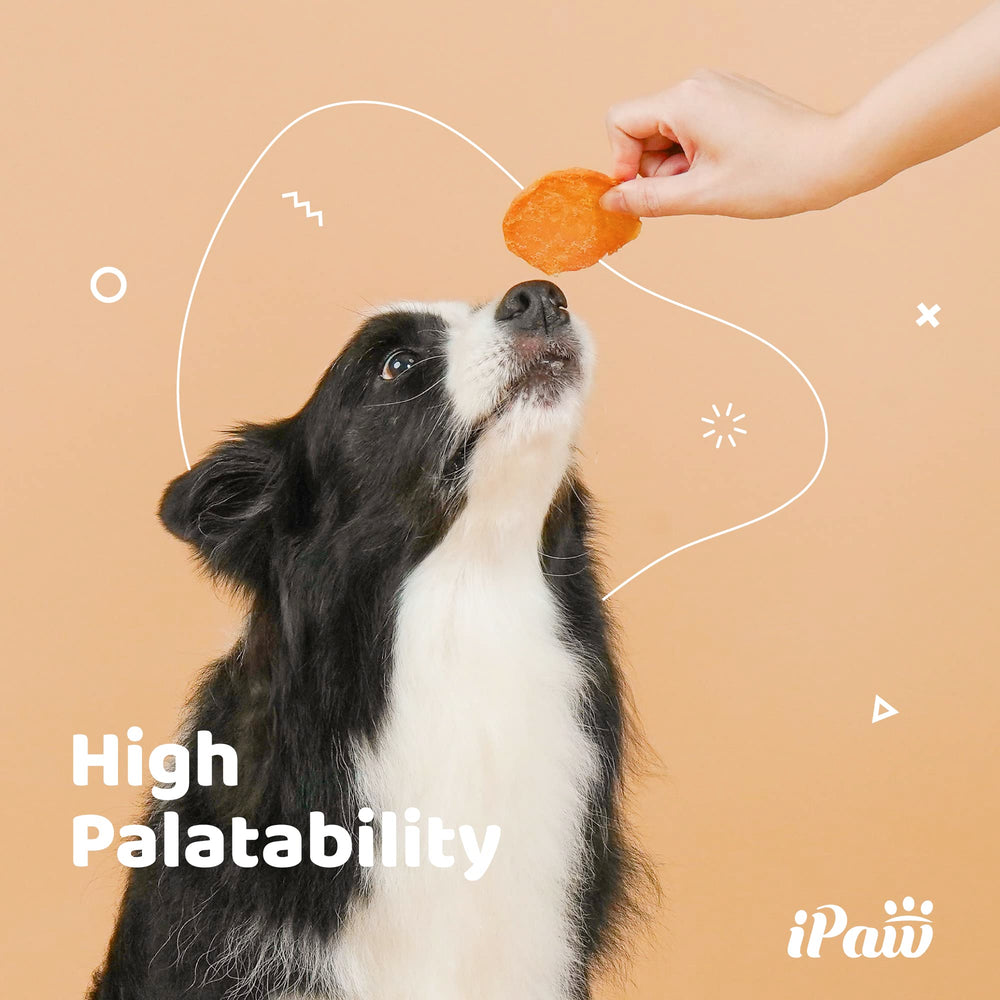 iPaw Chicken Chips safe bite-sized treats for daily rewards.