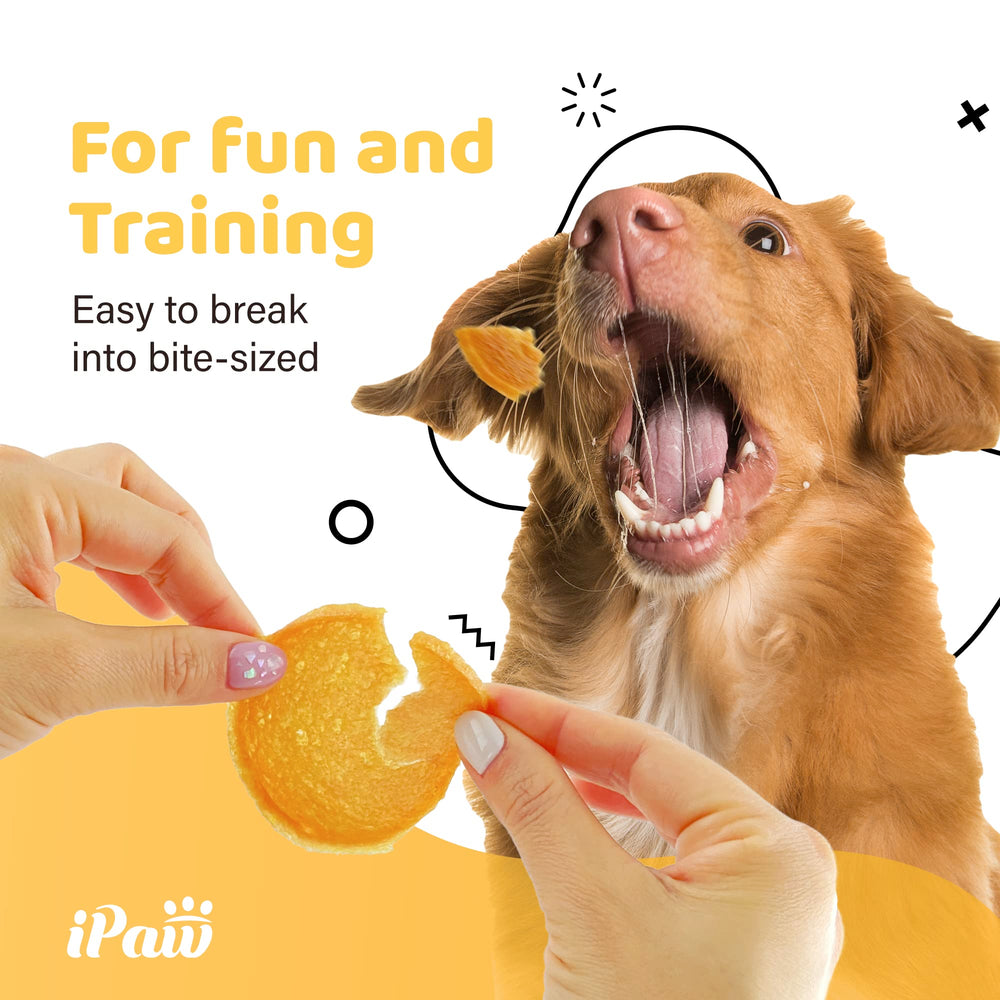 iPaw Chicken Chips training session highlights easy-to-serve bites for cues.