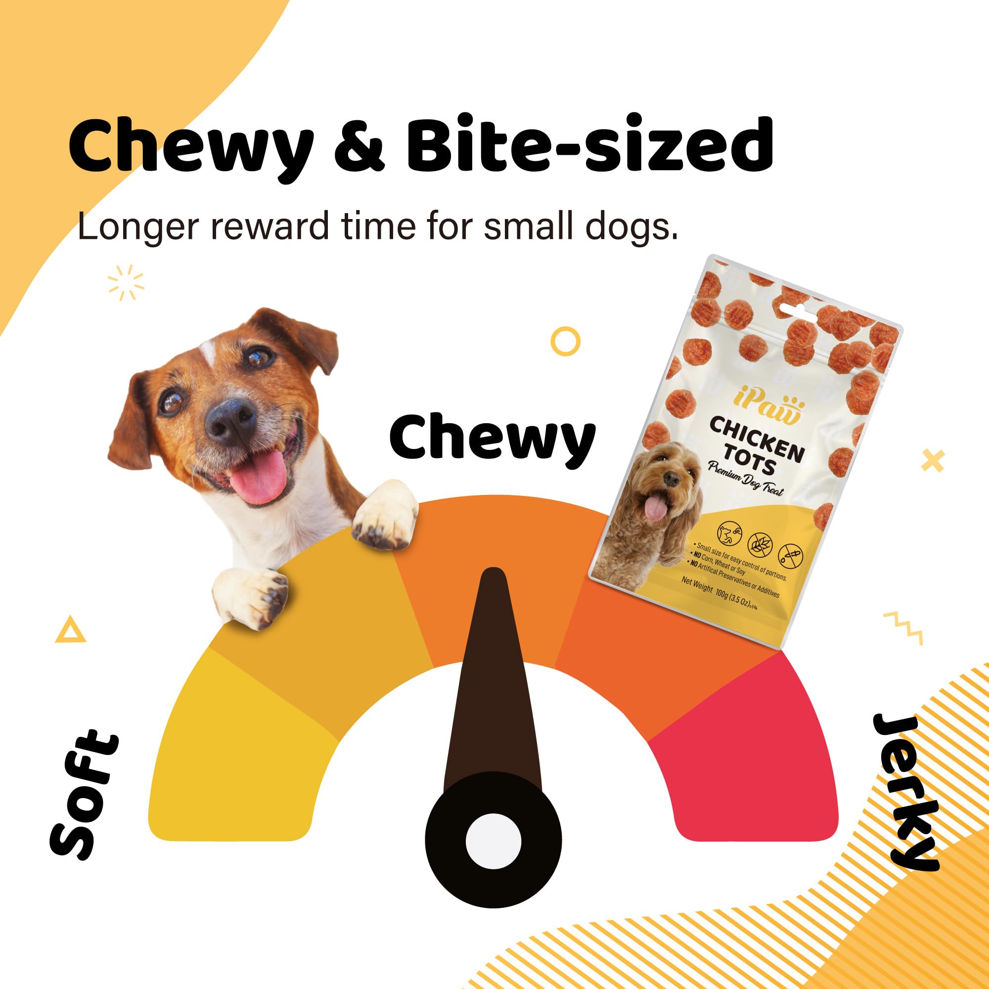 iPaw Chicken Tots suitable for all life stages from puppies to adult dogs