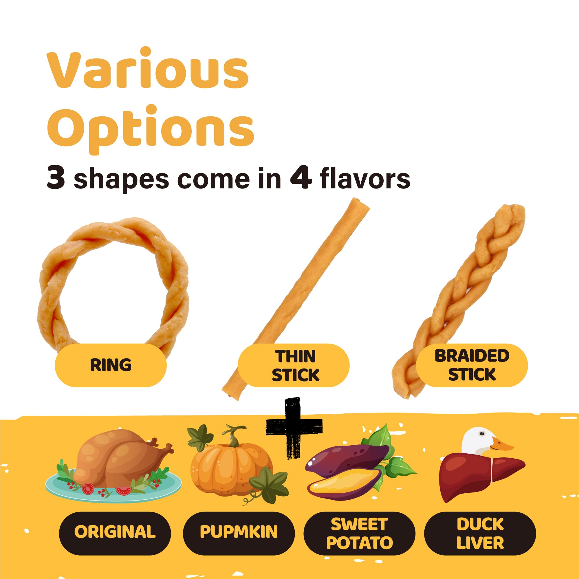 iPaw Turkey Dog Treats multi-layer weave reward ideal for longer training sessions.