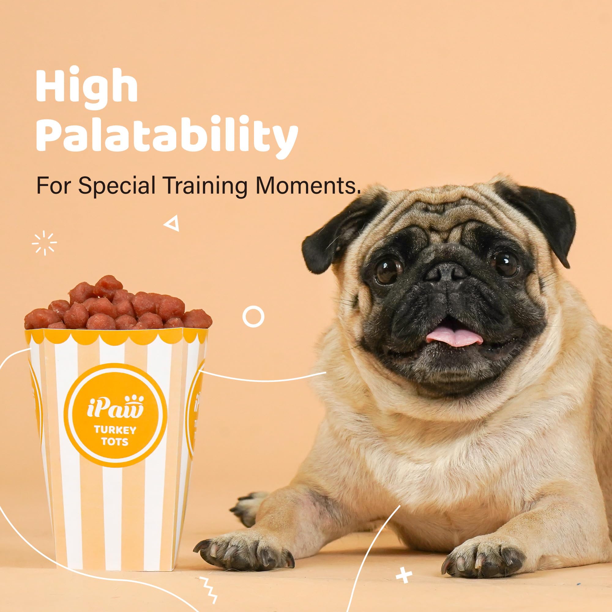 iPaw Turkey Tots portion-control friendly pieces let you tailor rewards.