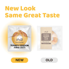 iPaw US-sourced turkey tendon dog chew highlighting pure ingredients