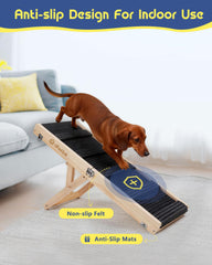ipetba dog ramp foldable design folds flat for storage.