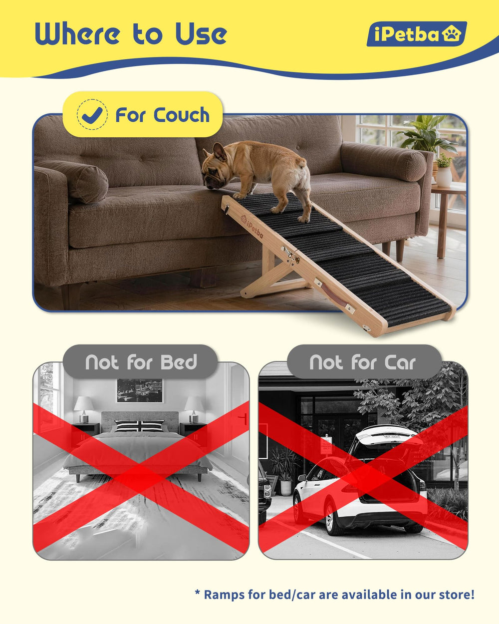 ipetba dog ramp portable-use easy to move between rooms.