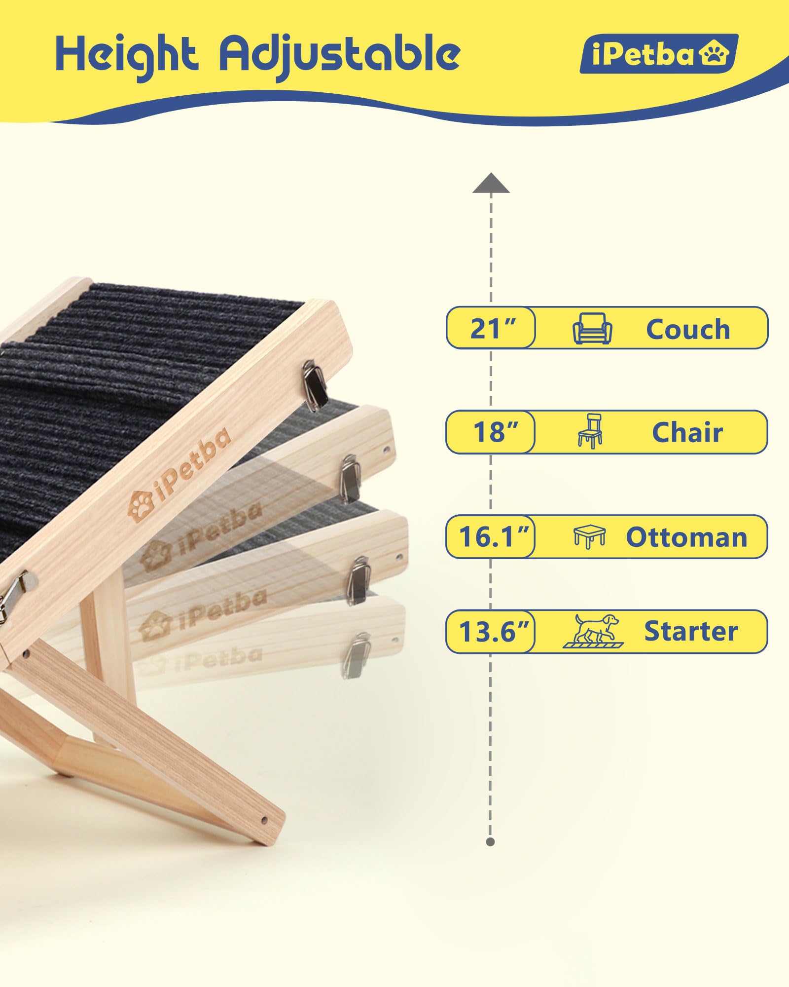 ipetba dog ramp small-dogs-use fits small pets perfectly.