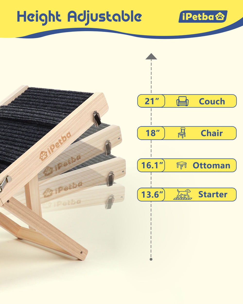 ipetba dog ramp small-dogs-use fits small pets perfectly.