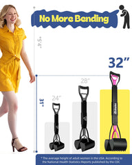 iPetba foldable pooper scooper for compact storage in car or home.