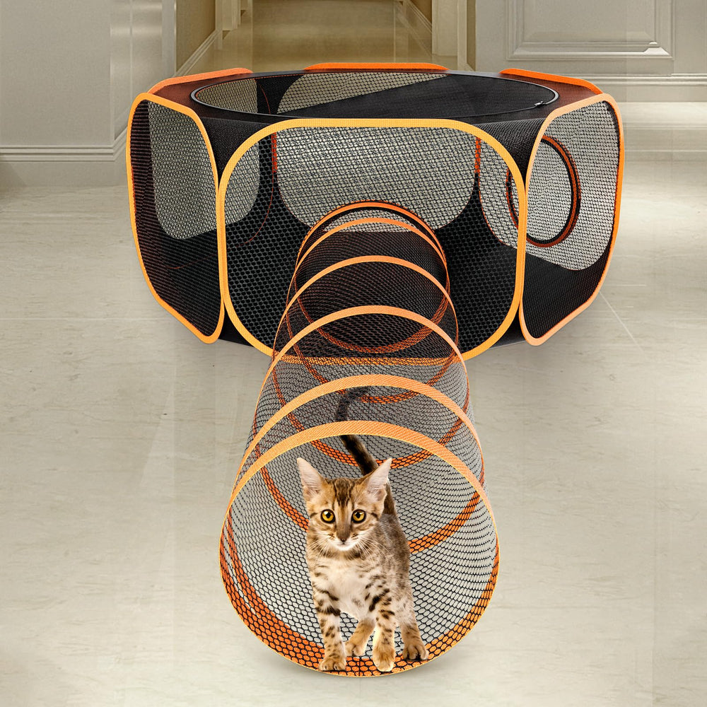ipetstation cat tunnel connection mesh keeps pets engaged and secure