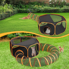 ipetstation cat tunnel playpen shade cover for sun protection and comfort