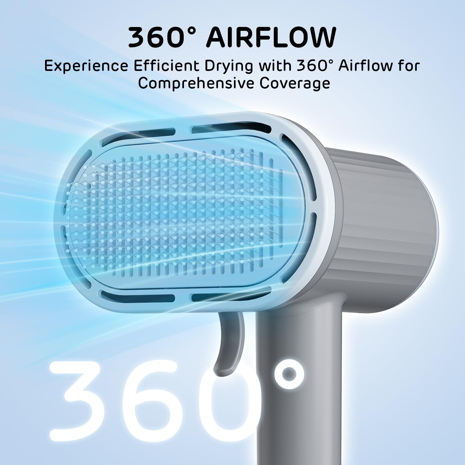 iPettie Breeze B540S adjustable speed for gentle or powerful airflow.