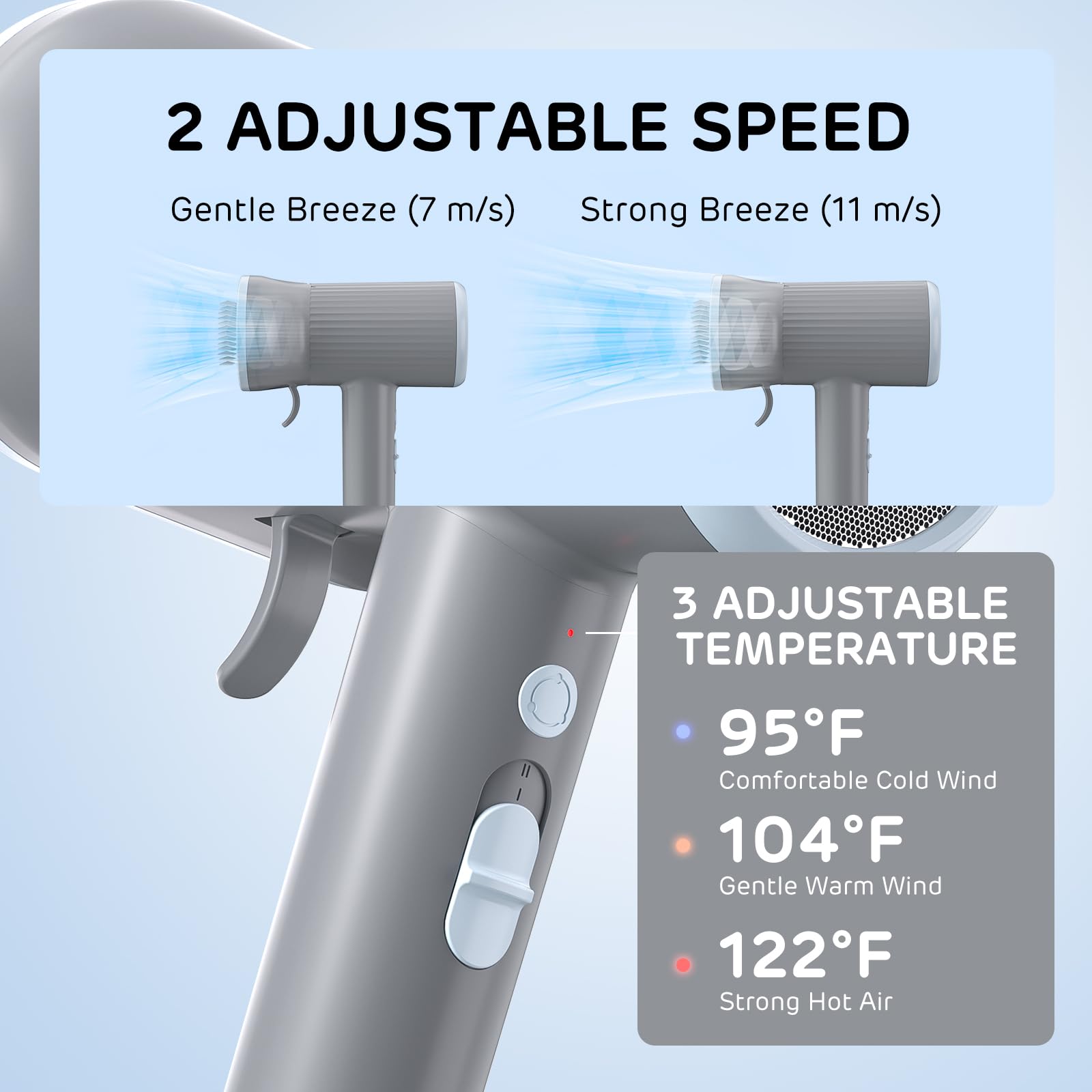 iPettie Breeze B540S portable and lightweight for on-the-go grooming.