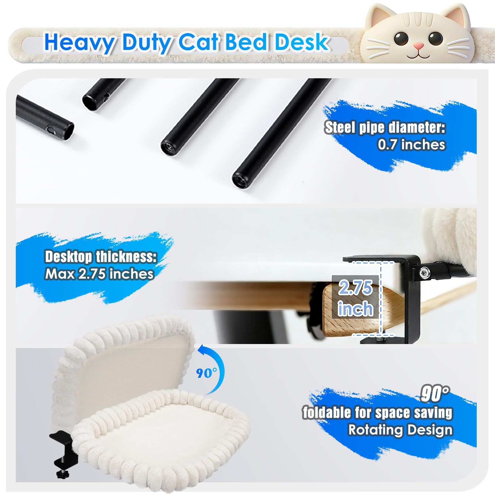 IPOW foldable design saves desk space when not in use.