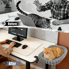 IPOW ultra-plush faux fur bed provides cozy napping spot beside you.