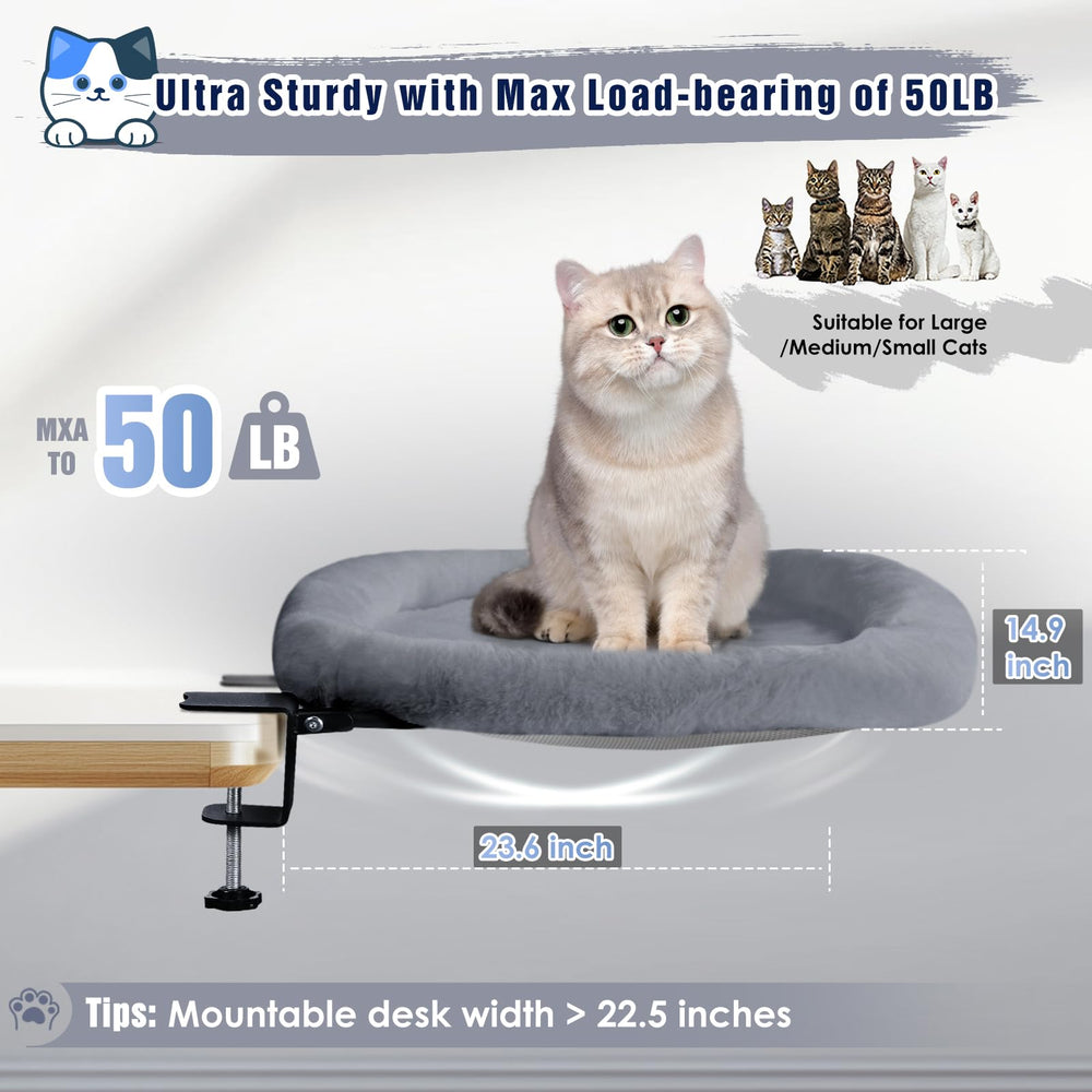 IPOW cat desk bed folded at 90 degrees saves space in small rooms