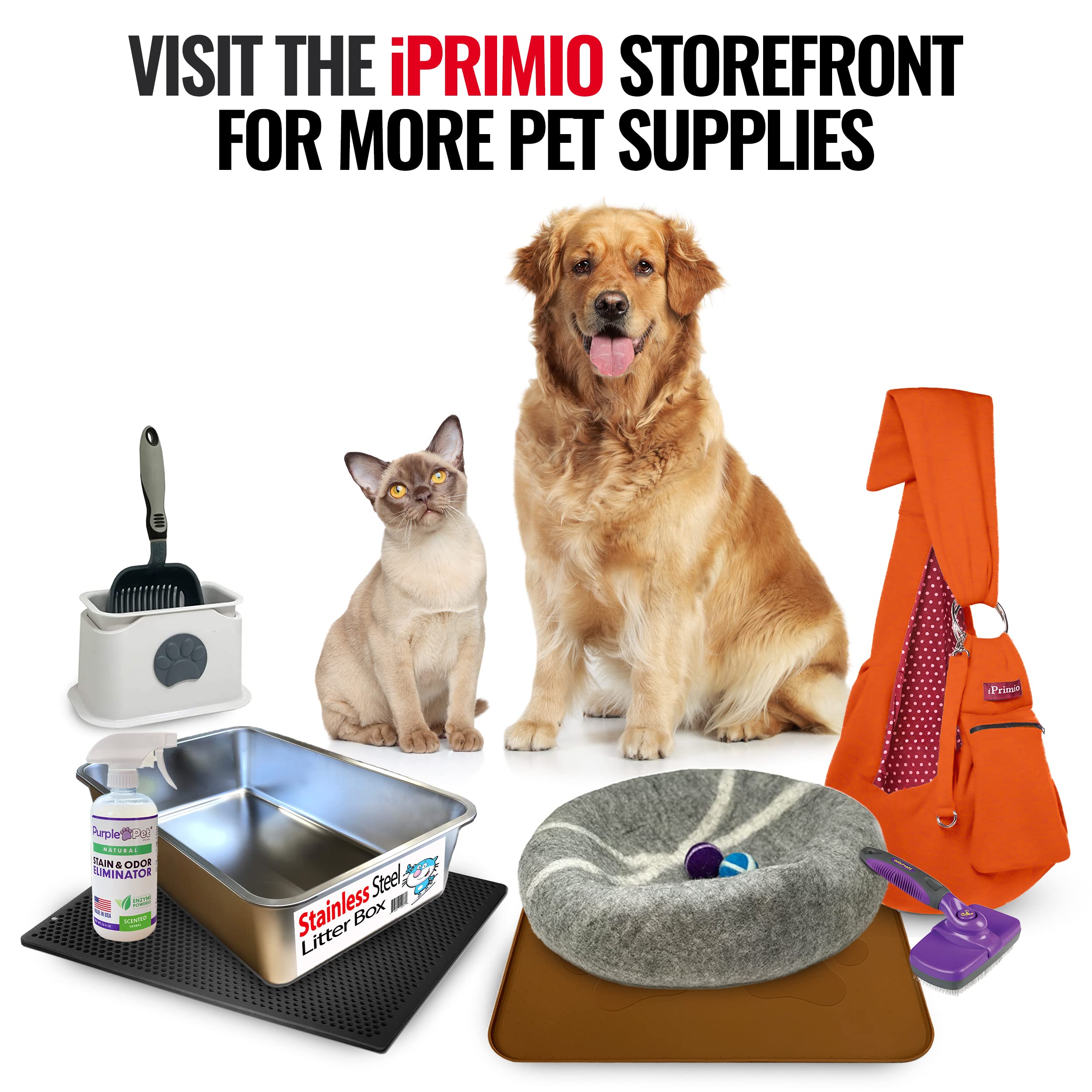 iprimio cat litter scoop easy-clean aluminum construction for everyday use