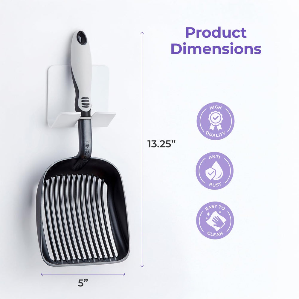 iprimio cat litter scoop solid handle provides durable grip during long cleanups