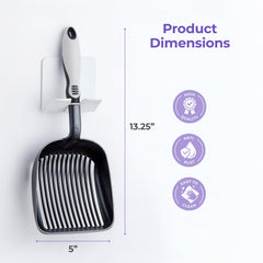 iprimio cat litter scoop solid handle provides durable grip during long cleanups