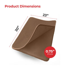iPrimio Litter Trapper Mat in brown offers paw-friendly, low-friction surface.