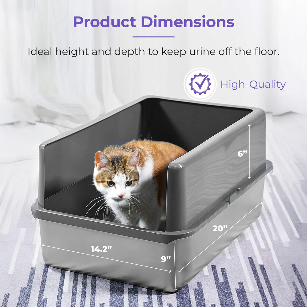 iPrimio litter box with scooper holder for quick cleanup
