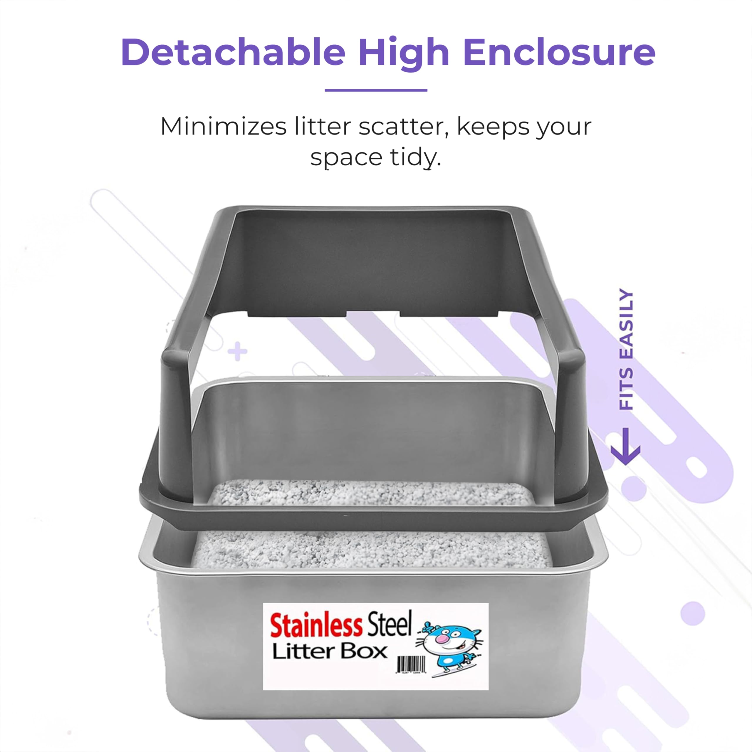 iPrimio medium size enclosed litter box fits larger cat breeds
