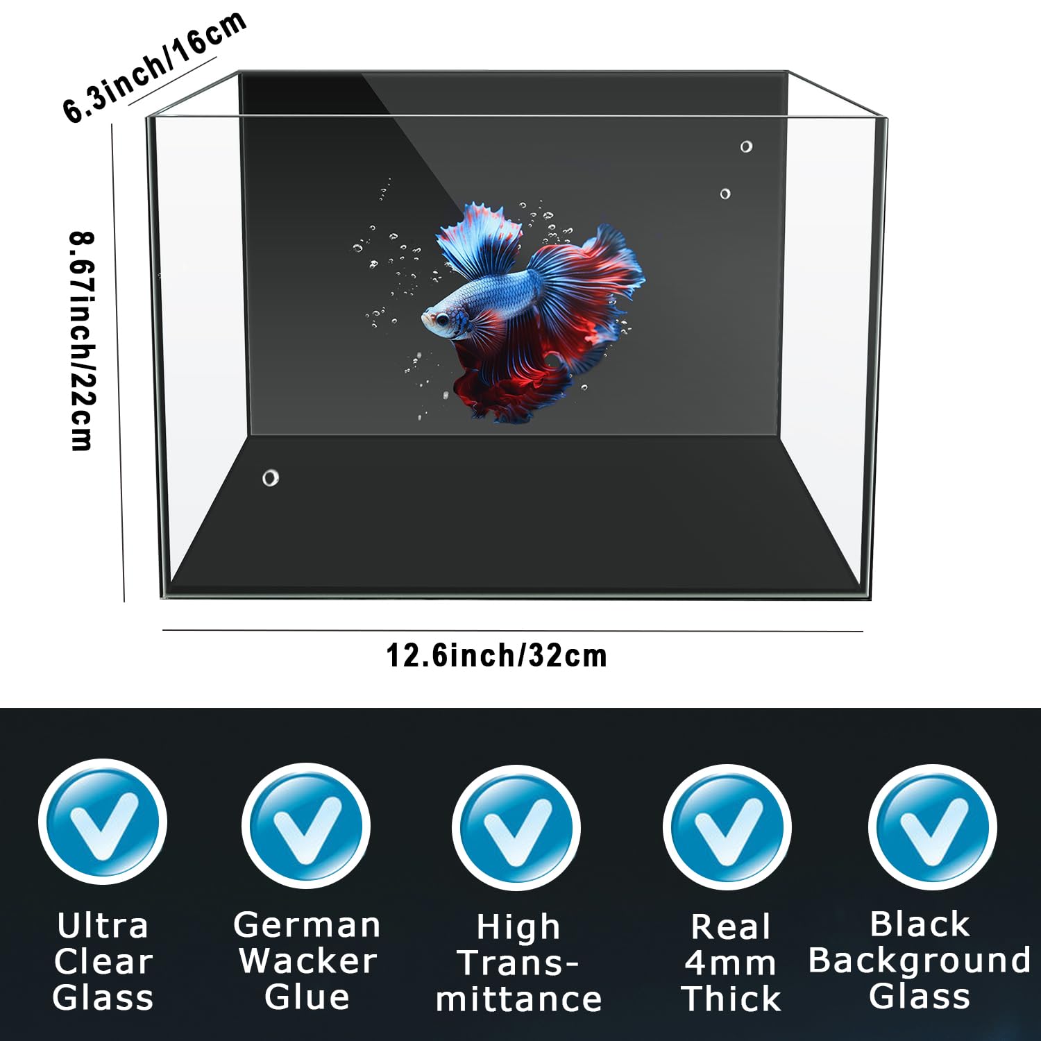 iPriro betta tank divider and lid for separate habitats