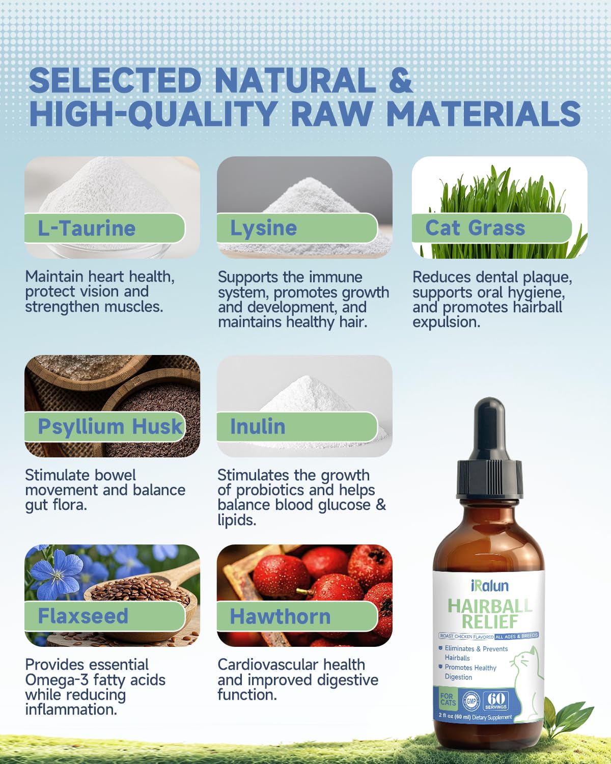 IRALUN Drops mixed with food for convenient dosing.