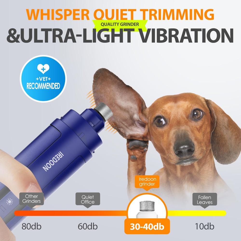 IREDOON nail grinder blue LED display highlights battery and speed at a glance.