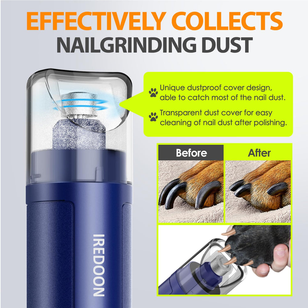 IREDOON grinder blue low noise operation helps keep pets calm.