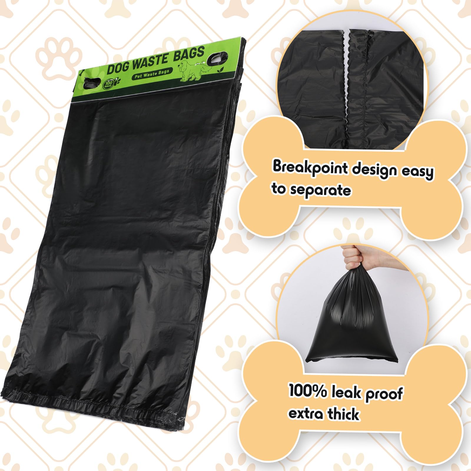 Ireer heavy-gauge HDPE bags resist tears for reliable waste pickup.