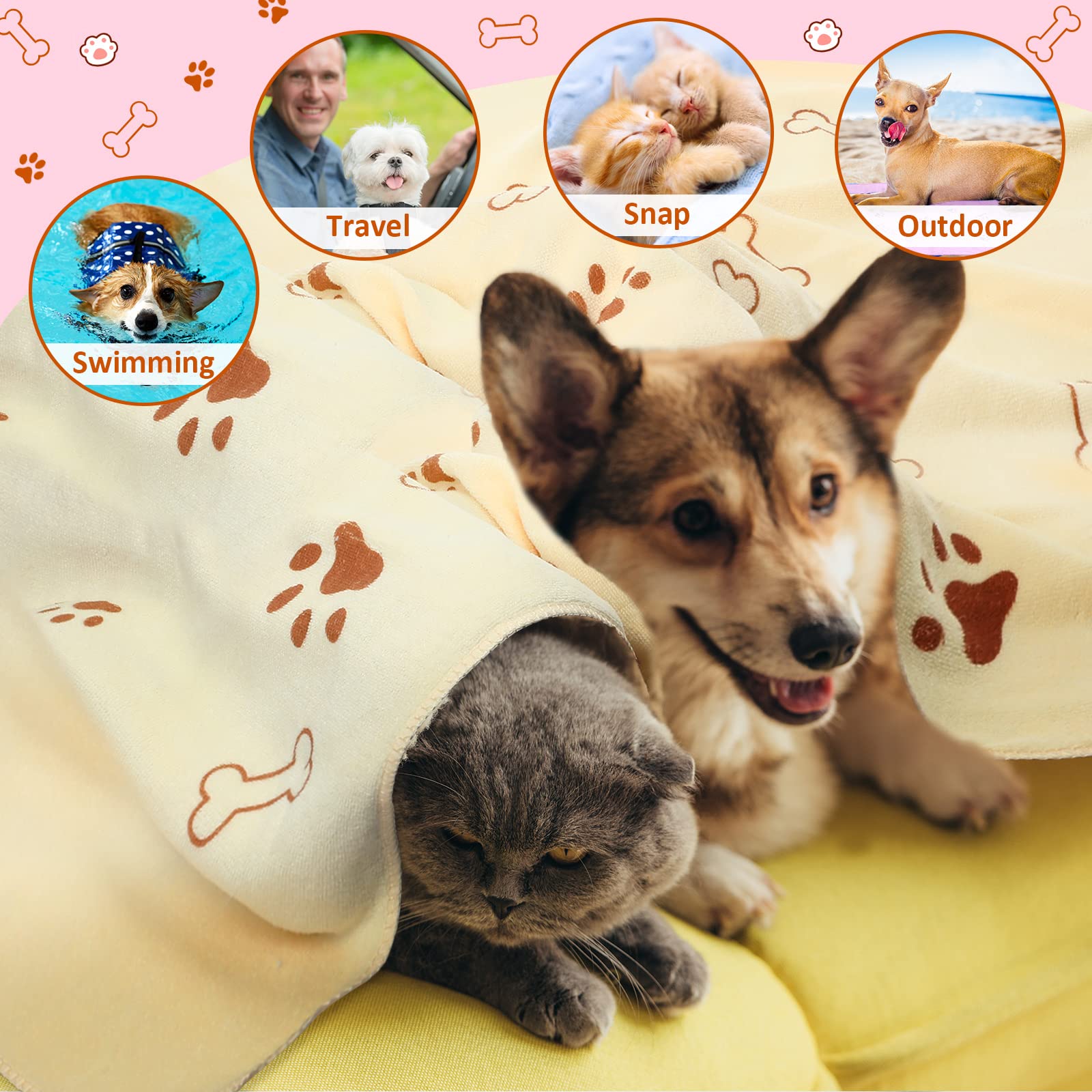 Irenare gray towel; durable microfiber designed for everyday pet care