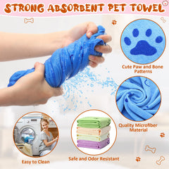Irenare dog towel pink, adds charm while absorbing moisture efficiently