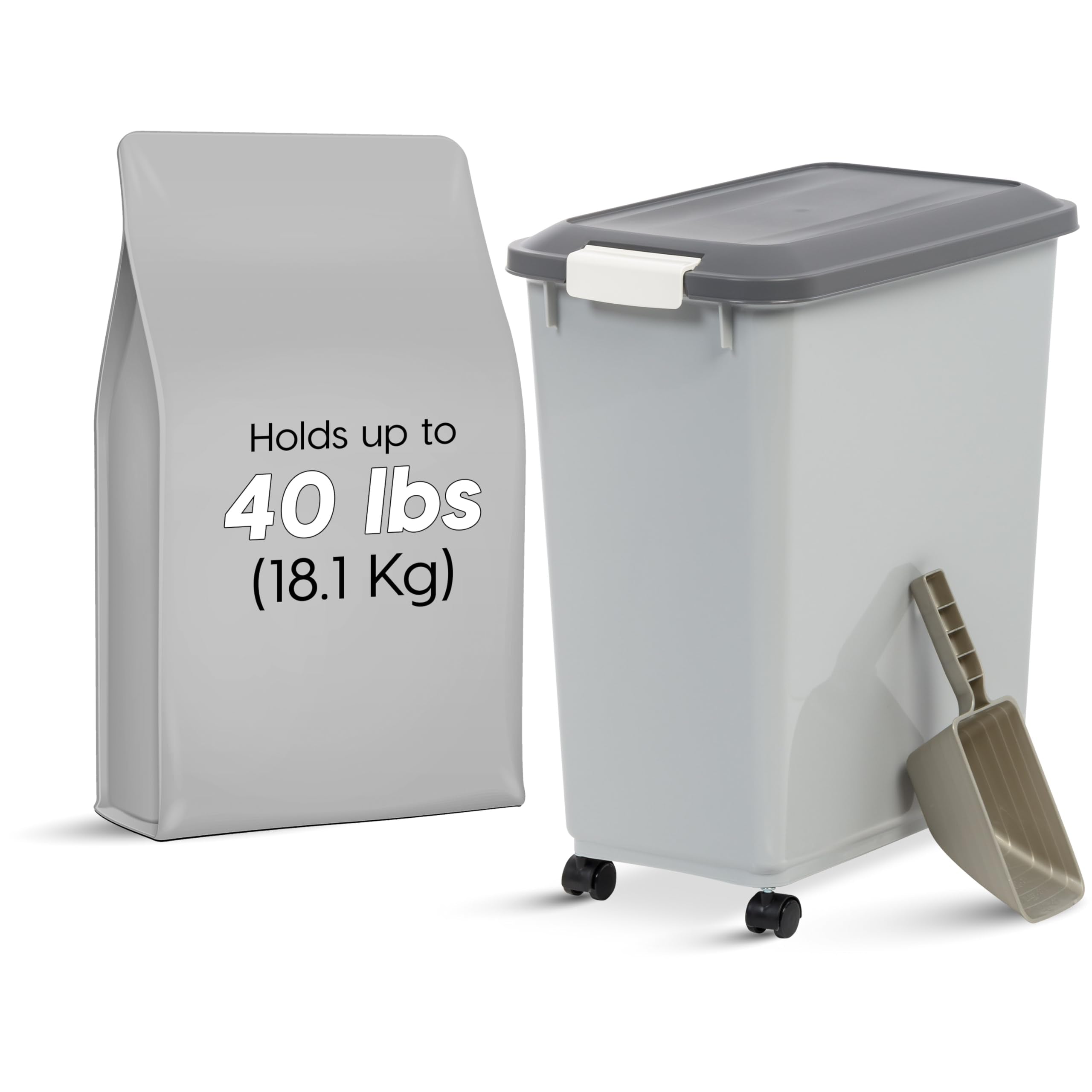 IRIS USA airtight lid seals in freshness and protects against moisture.