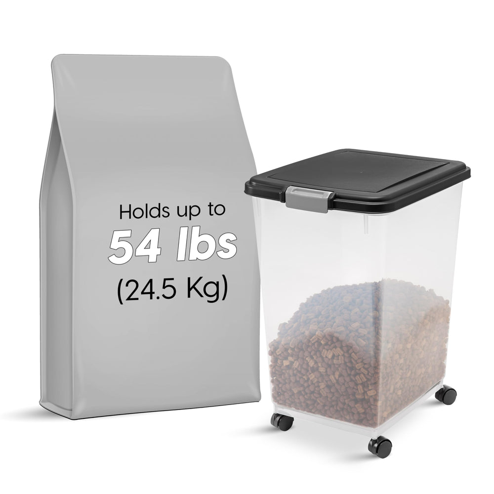 IRIS USA foam seal on lid ensures freshness for pet foods
