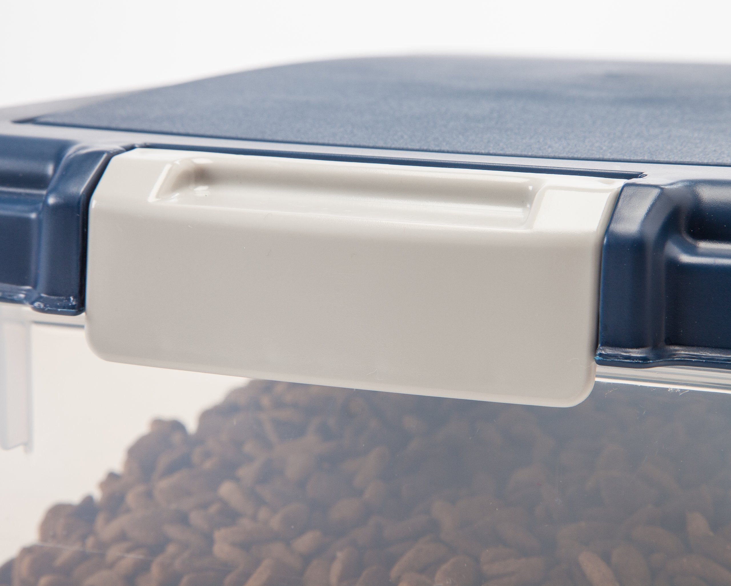 IRIS USA Airtight Pet Food Container in kitchen improves organization and freshness.