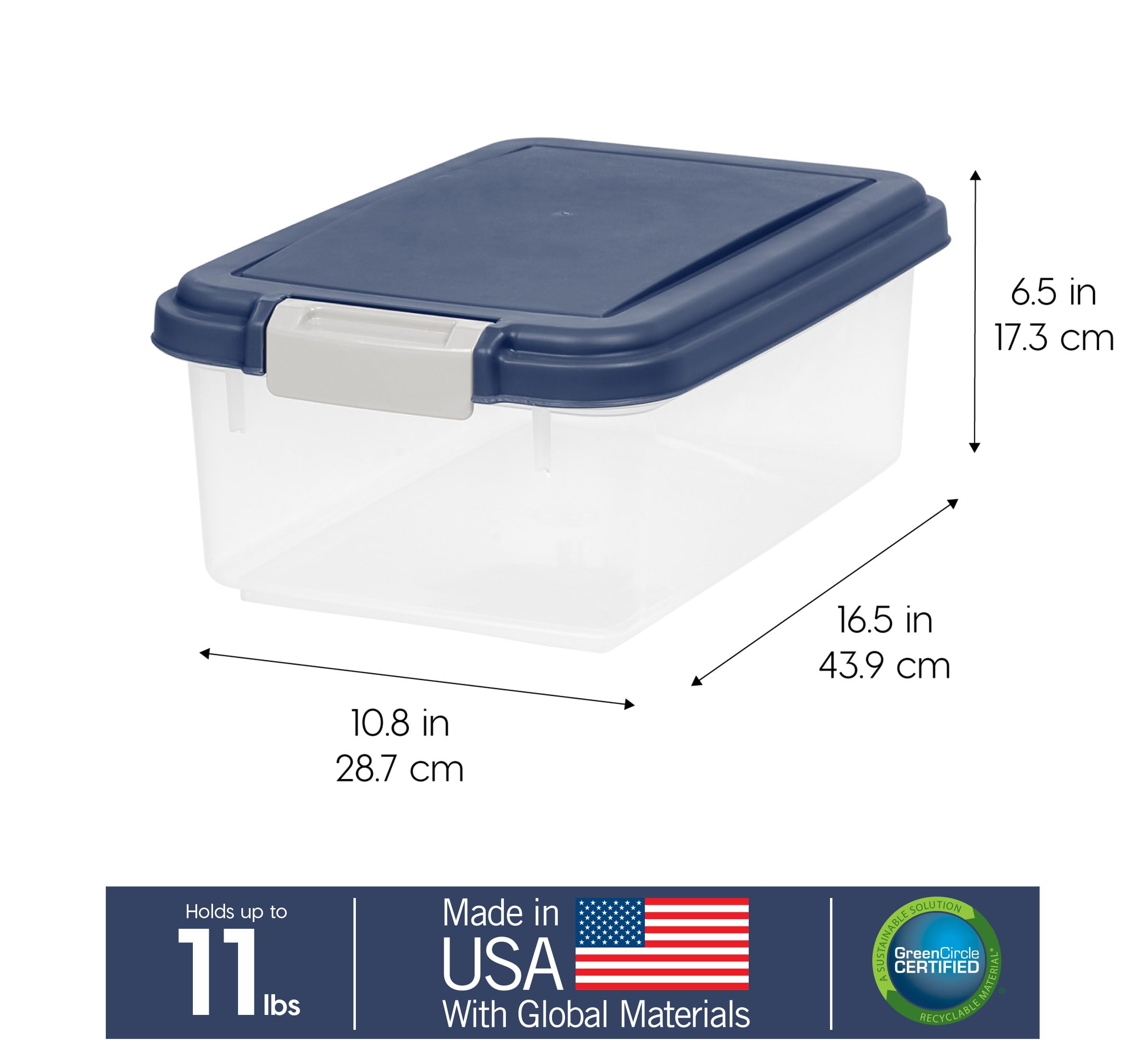 IRIS USA Airtight Pet Food Container lid open shows foam seal and easy access.