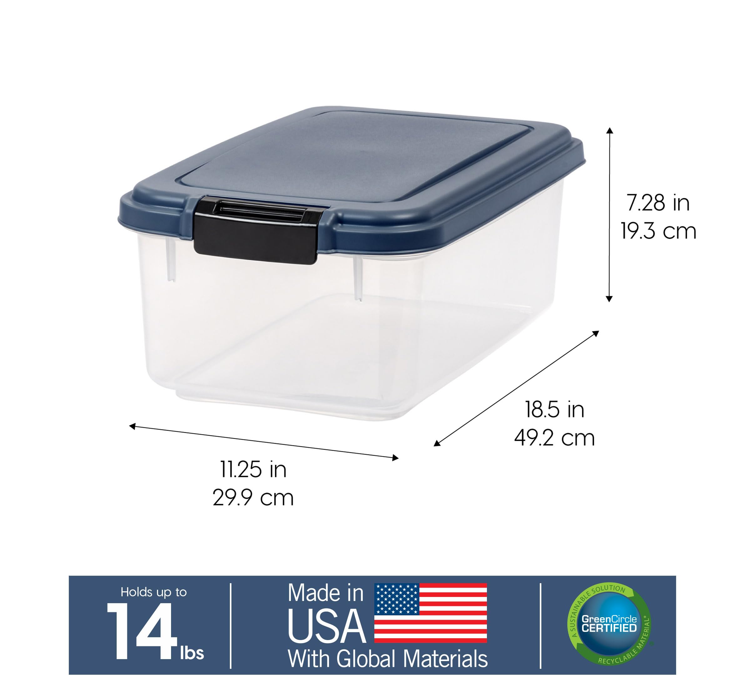 IRIS USA airtight container seals tightly to protect dry food.