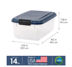 IRIS USA airtight container seals tightly to protect dry food.