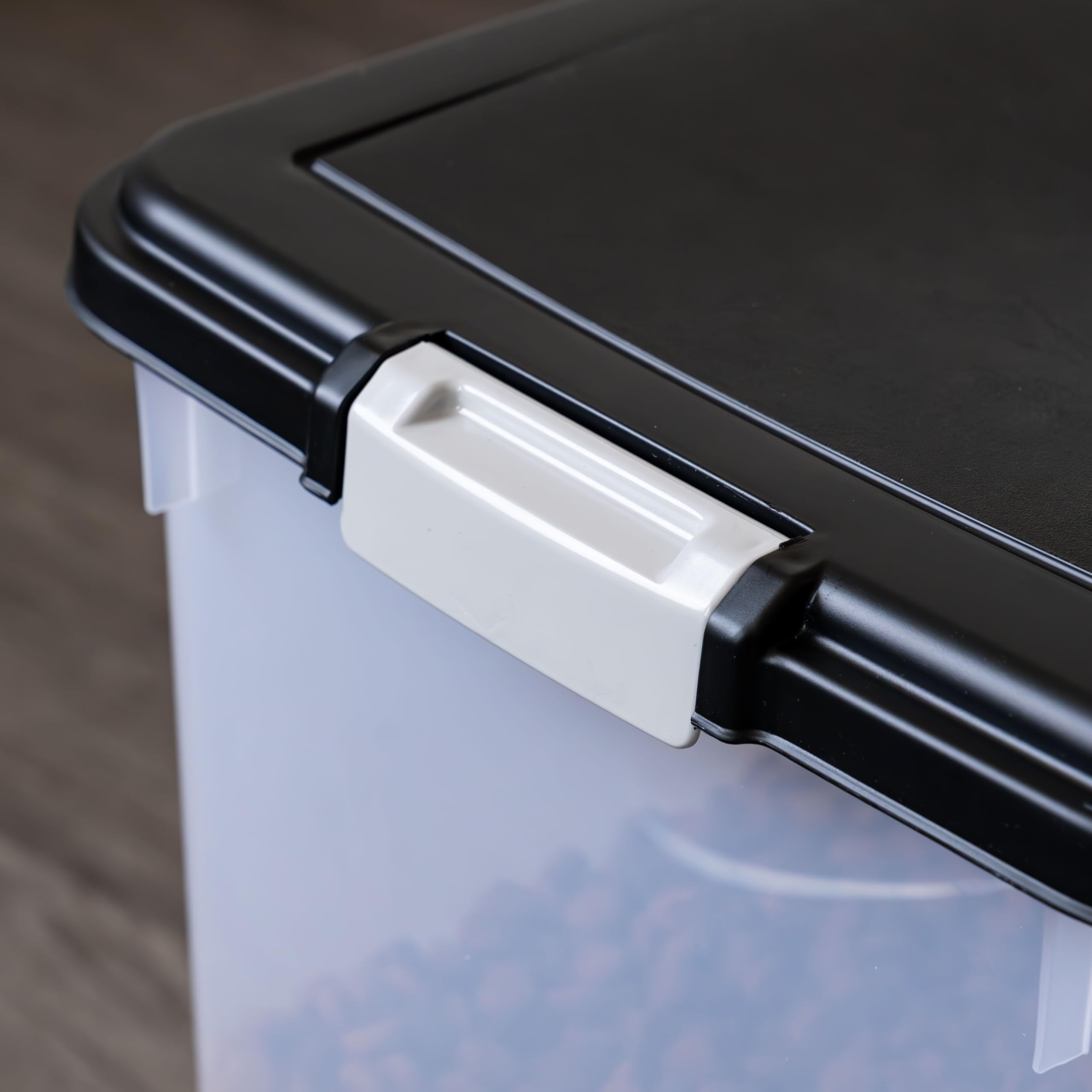 IRIS USA attachable casters allow rolling storage and flexible placement.