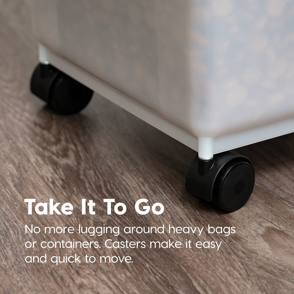 IRIS USA bird seed storage bin keeps seeds protected and accessible.