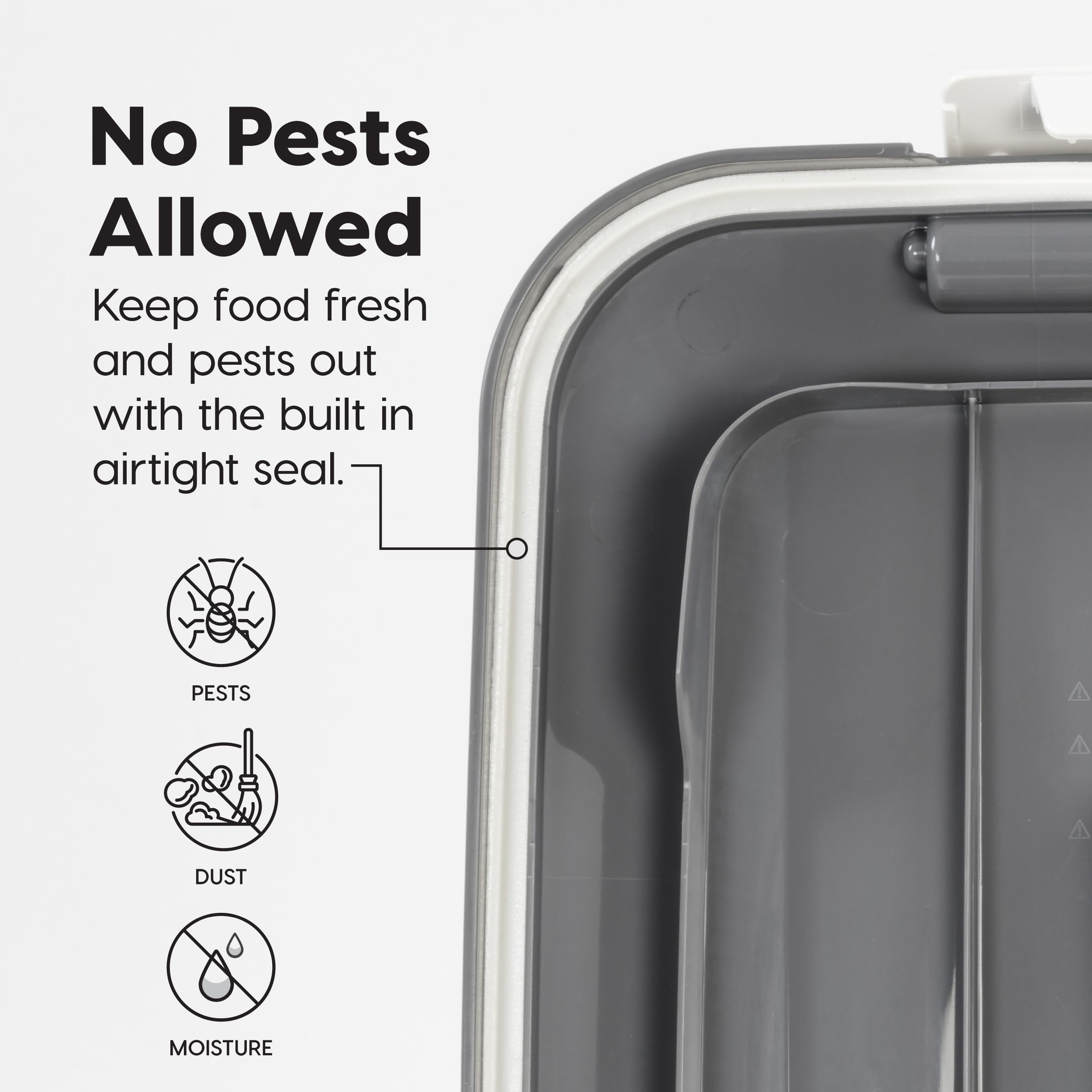 IRIS USA BPA-free FDA-compliant bin ensures safe storage.