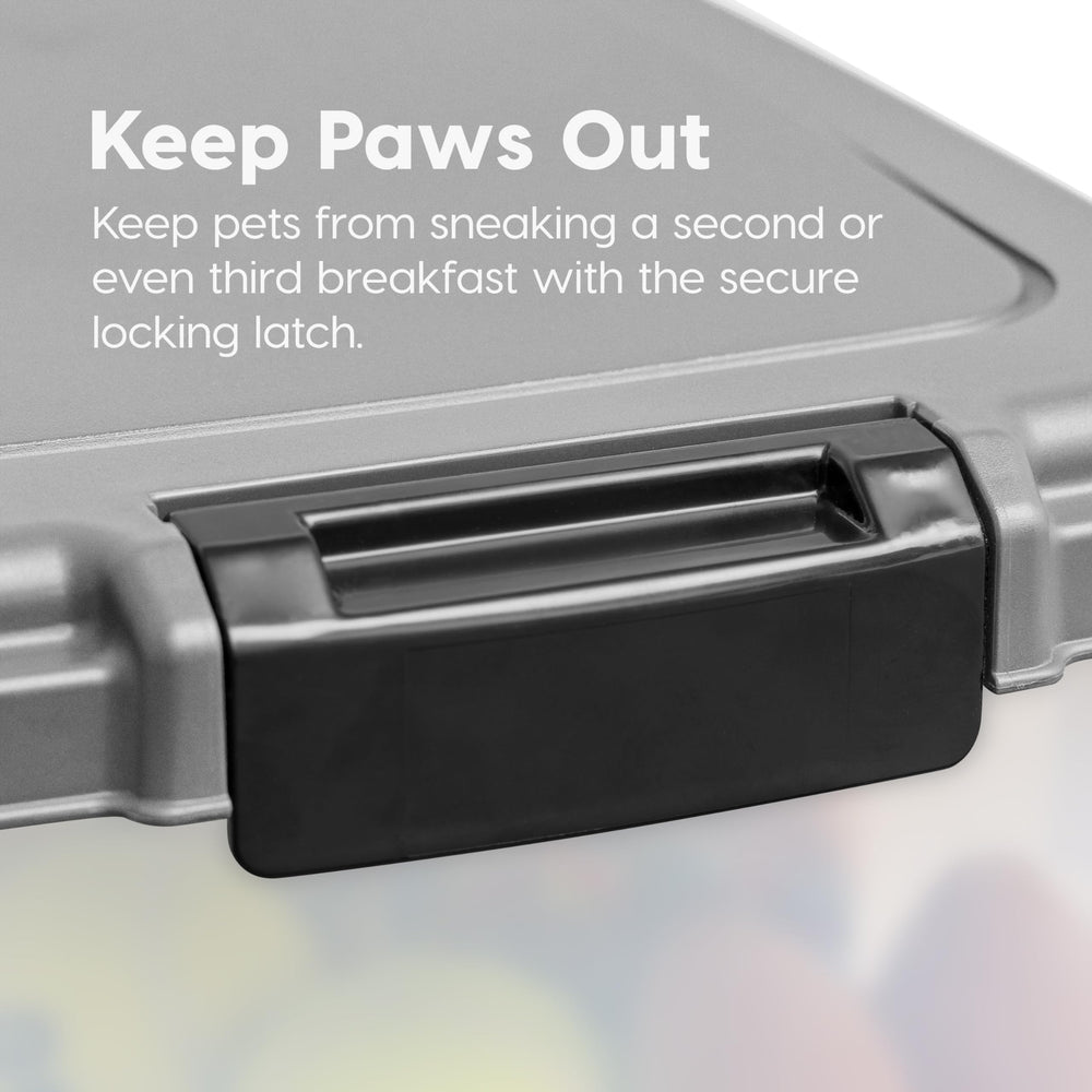 IRIS USA BPA-free FDA-compliant plastic supports safe pet storage.