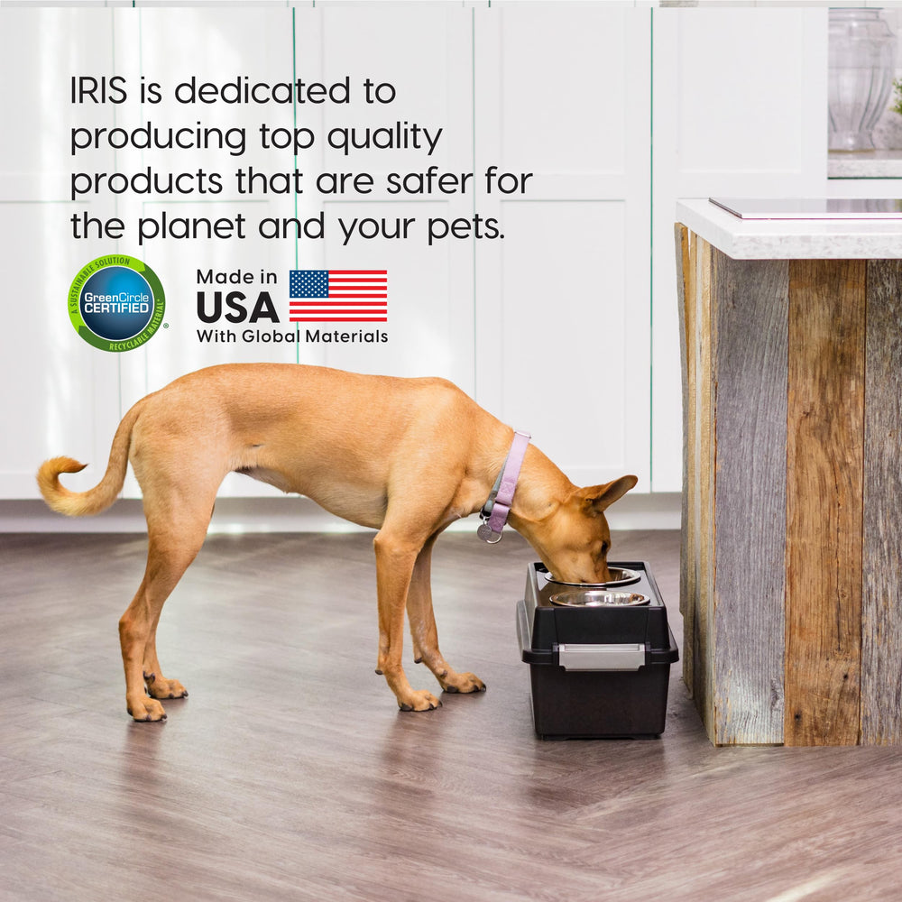 IRIS USA buckle-lid design prevents spills during meals