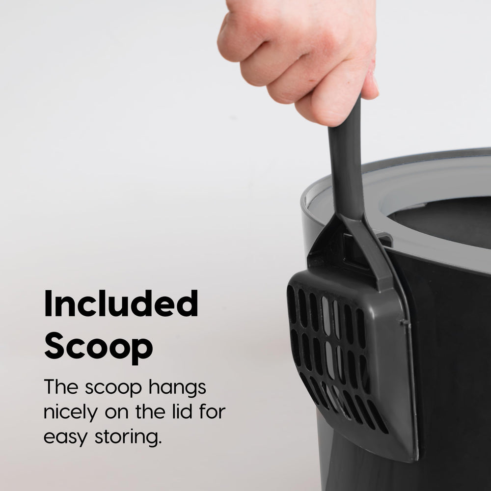 Dog-proof design keeps other pets from accessing the litter