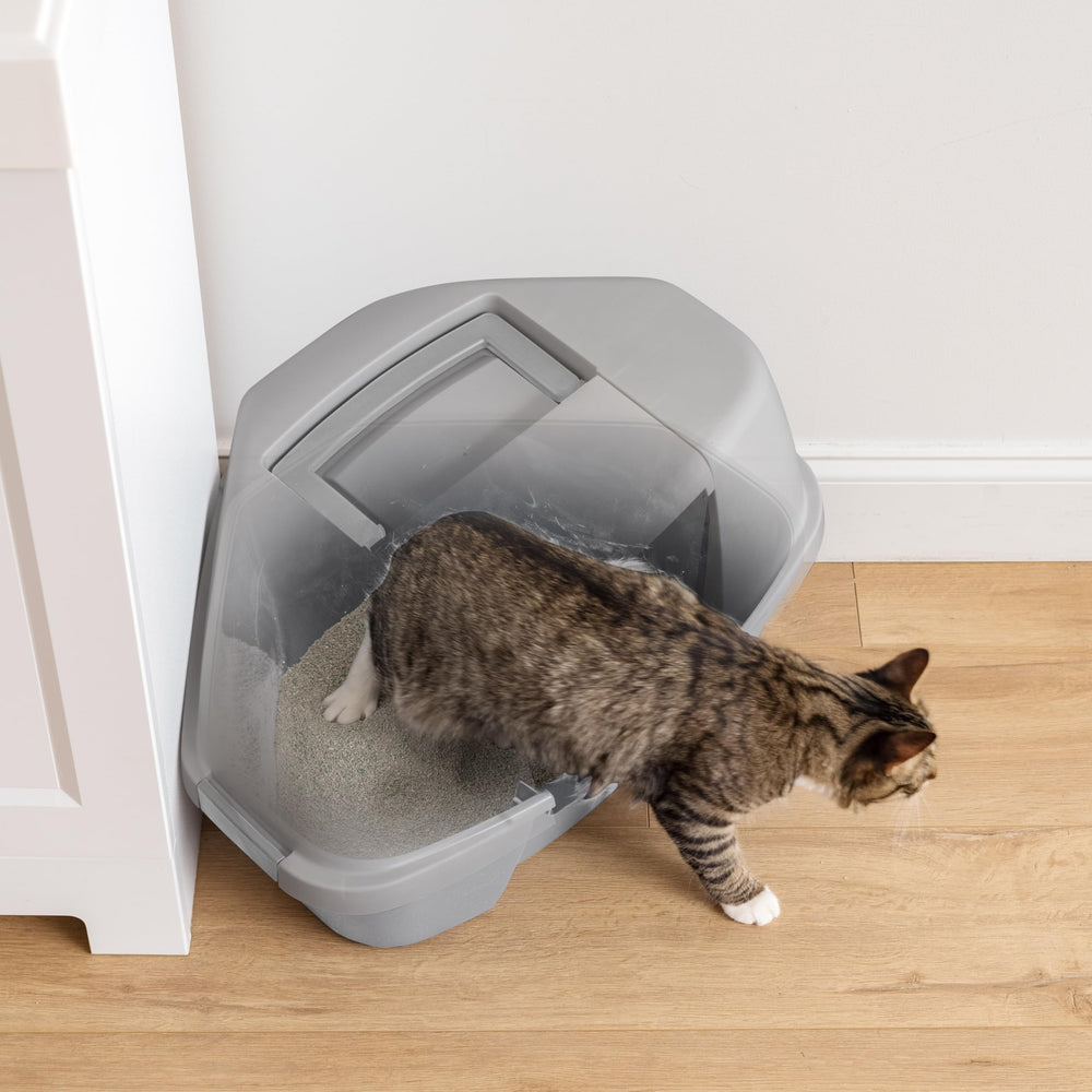 IRIS USA Litter Box door 8.5W x 8H controls access and odor.
