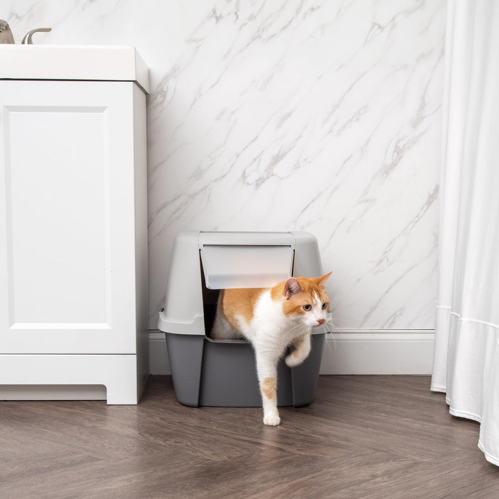 IRIS USA hooded design provides privacy while simplifying cleanup.