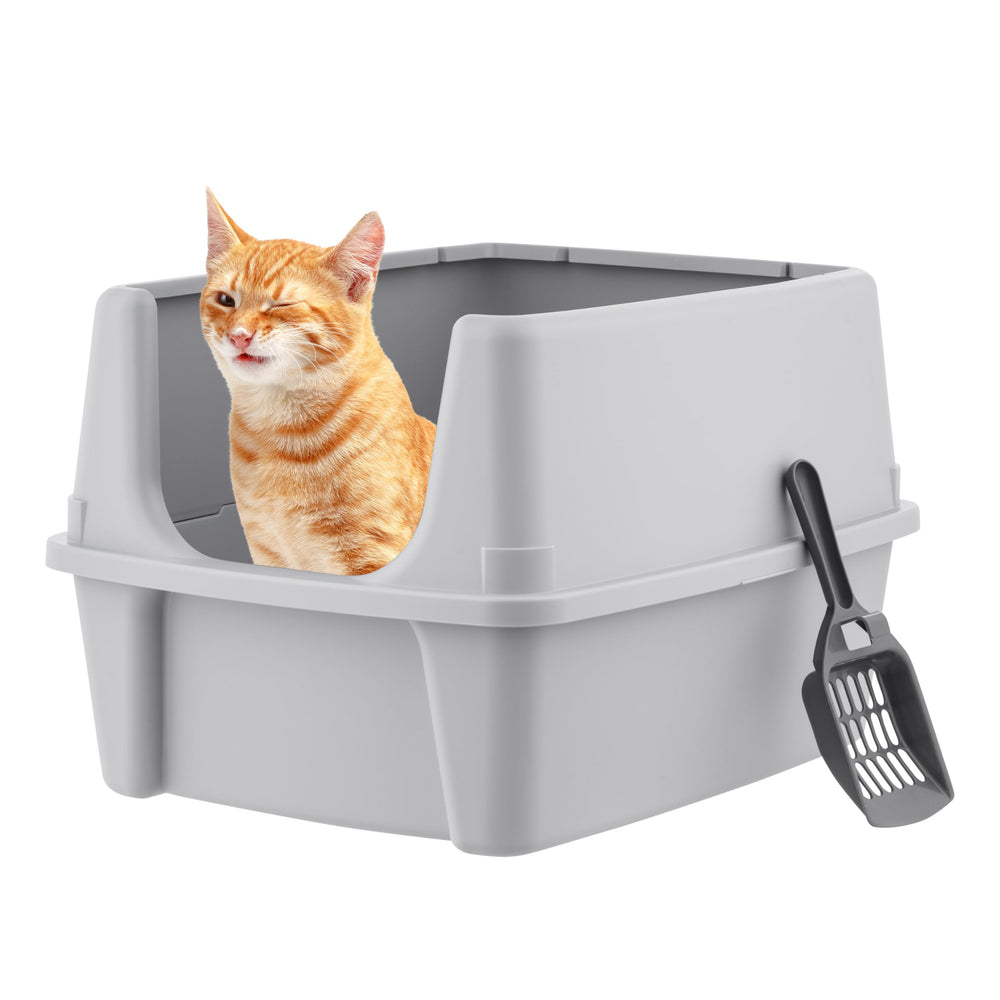 IRIS USA cat litter box stain-resistant plastic surface